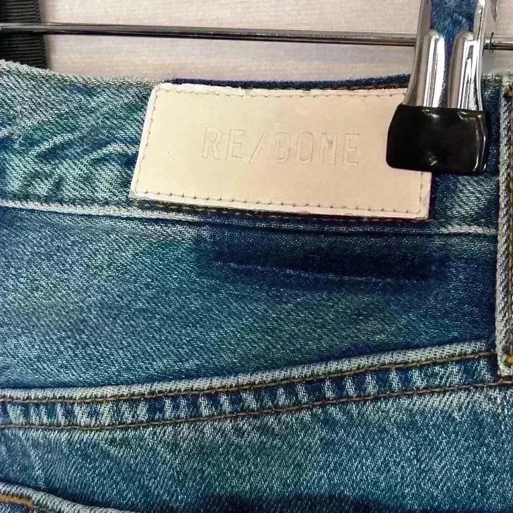 RE/DONE 70’s Stovepipe Button Fly Straight Leg Jeans Size 27 - Picture 4 of 9